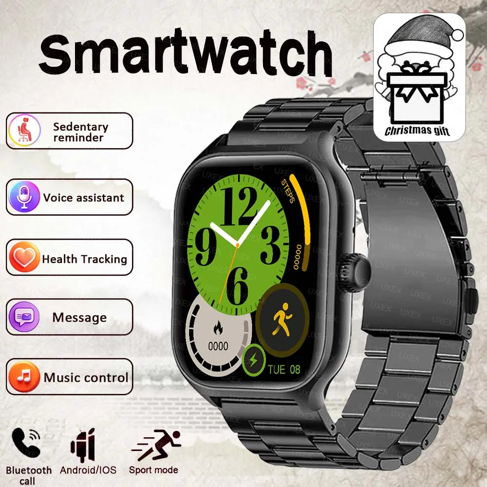 Luxury Smartwatch Watch For Women Watches Bluetooth Call Voice Assistant Music Fitness Bracelet Christmas Gift Watches Men Sport