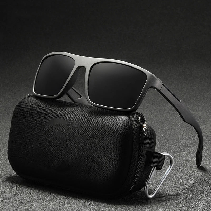 Outdoor Polarized Sunglasses Unisex Black Frame Men Women UV400 Driving Travel Sun Glasses Male Ultralight Anti-glare Goggles