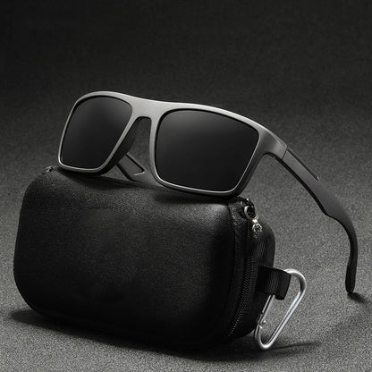 Outdoor Polarized Sunglasses Unisex Black Frame Men Women UV400 Driving Travel Sun Glasses Male Ultralight Anti-glare Goggles