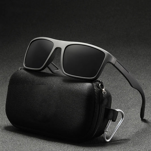 Outdoor Polarized Sunglasses Unisex Black Frame Men Women UV400 Driving Travel Sun Glasses Male Ultralight Anti-glare Goggles