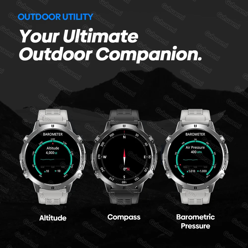 GUHUAVMI TANK X3 ULTRA 2 Smartwatch 1.73" AMOLED Screen 5ATM&IP69K Durable 1000mAh Battery GPS Sports Fitness Track Smart Watch