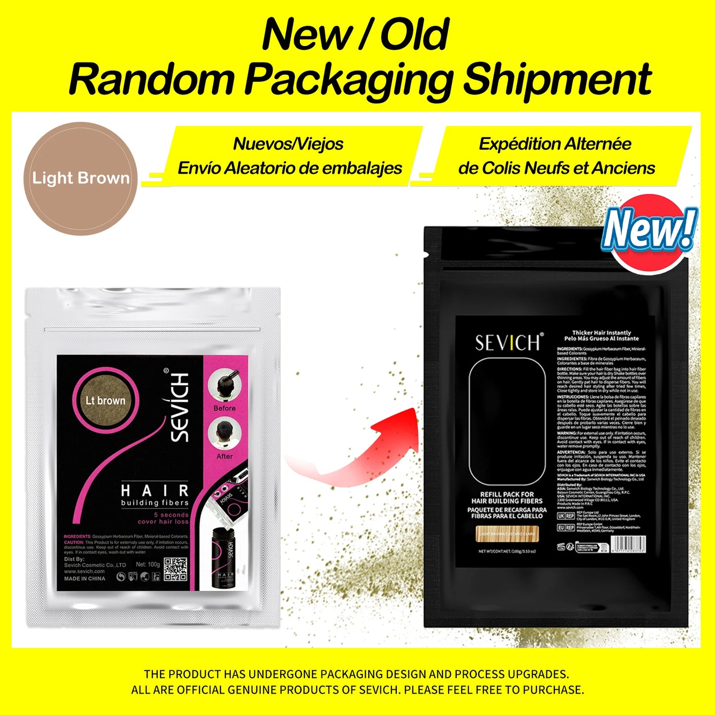 SEVICH Hair Fiber 100g Keratin Hair Fiber Thickening powder Hair Building Fiber Spray Instant Regrowth Powder Hair Loss Conceale