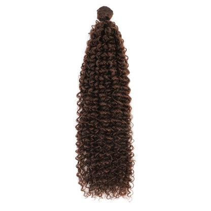 Magicae 30Inches Kinky Curly Hair Synthetic Brown Water Wave Hair Extension High Temperature Ombre Blond 27/613 Hair Bundles