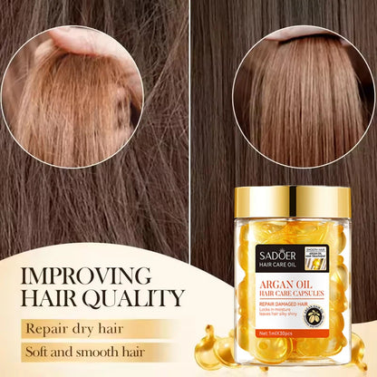 Rice Essence Hair Care Oil Keratin Repair Dry Frizzy Hair Anti Hair Loss Hair Soft Smooth Shiny Deep Moisturizer Nourish Scalp