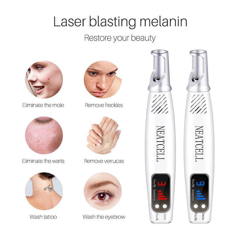 Picosecond Laser Pointer for Mole Removal  Dark Spot Removal Pen Tattoo Acne Skin Pigment Portable Removal Machine Beauty Device