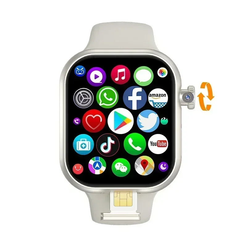 Advanced VP29 Smart Watch 4G Full Network Android 2.29 Inch Rotating Camera SIM Card GPS WIFI NFC Health Google Services
