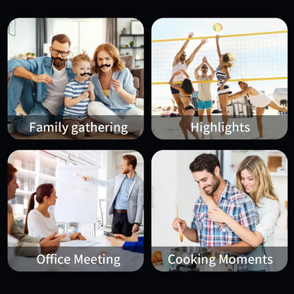 AI Smart Glasses Voice Assistant Camera Glasses Built-in Mic & Speakers Audio Glasses for Office Music Answering Calls