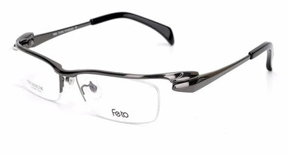 Ultra-light Semi-rimless Pure Titanium Business Eyeglasses Frame For Men 1153 Style Myopia Be Matched Myopia Glasses Deep