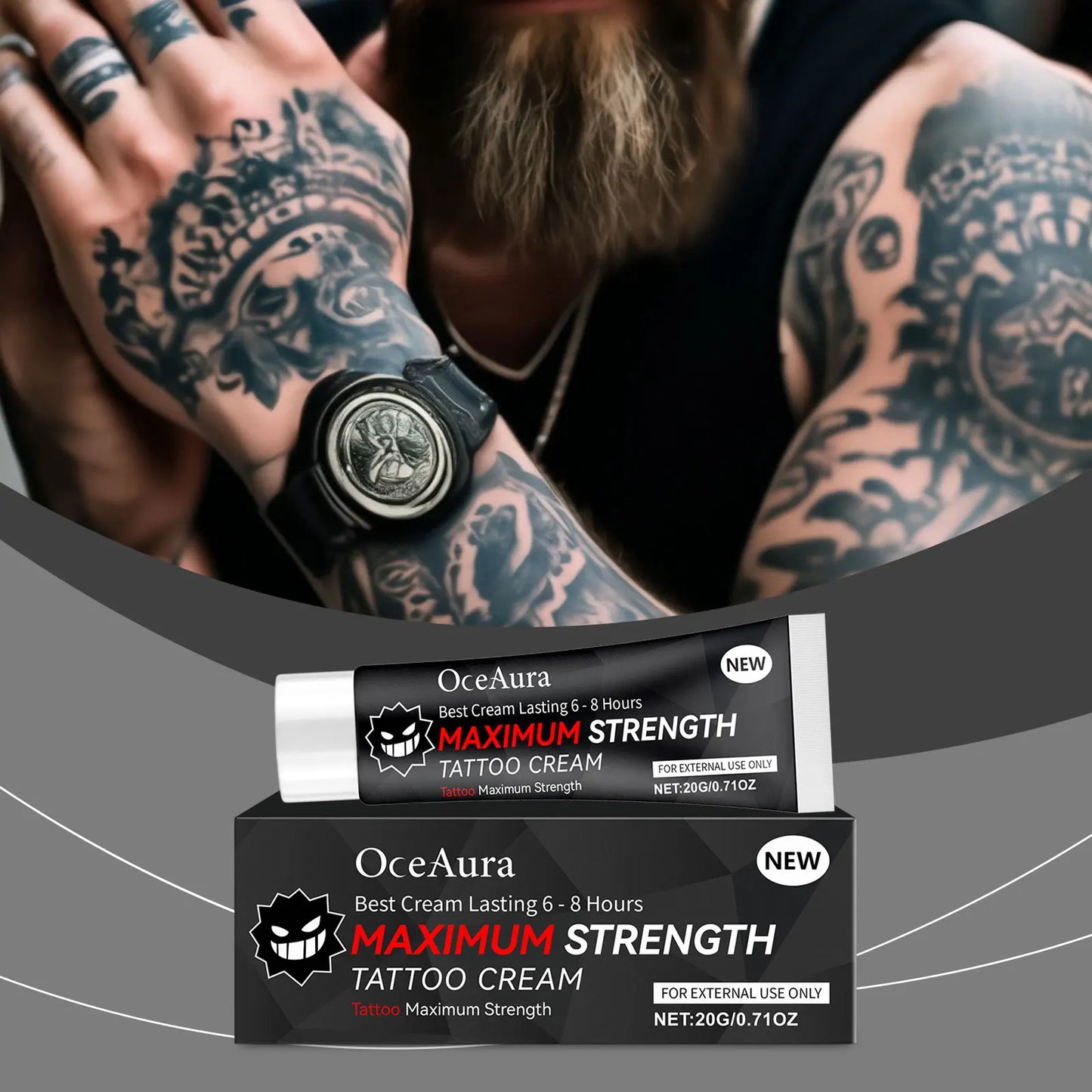 20g Maximum Strength Tattoo Aftercare Cream Moisturizing Skin Barrier Repair Care Aloe Vera Calming Gel Tattoo Soothing Cream