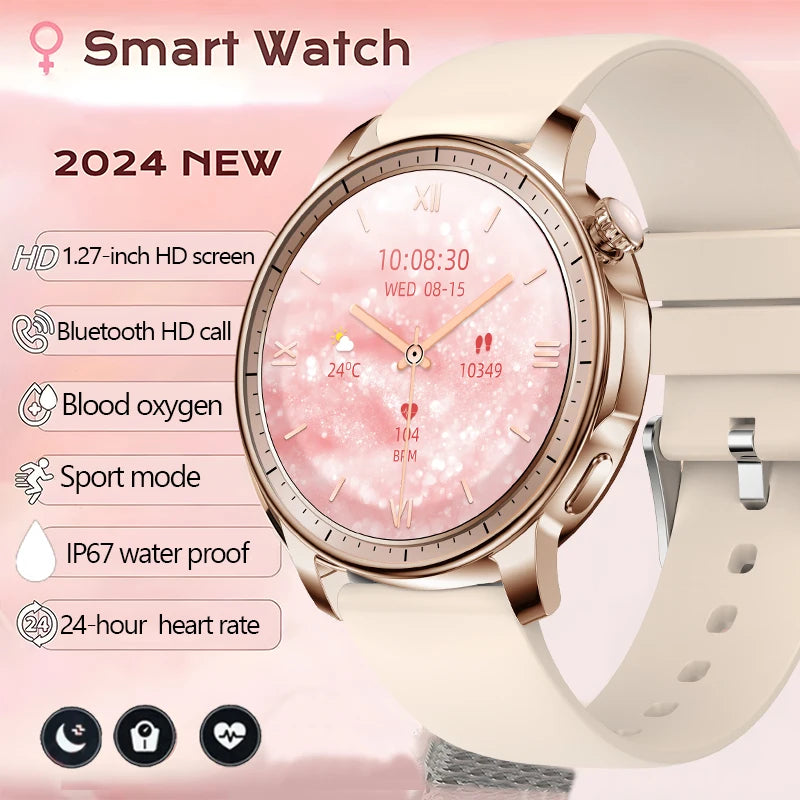 2024 New For Huawei Fashion Smart Watch Women Heart Rate  AMOLED HD Ladies Bracelet Call IP67 Waterproof Heart Rate Smartwatch