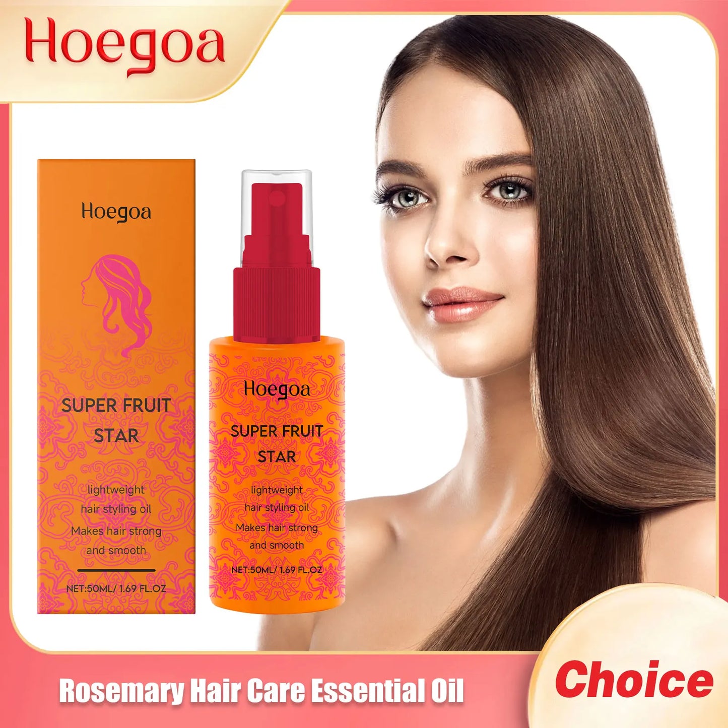 Hoegoa Rosemary Hair Care Essential Oil Reduce Loss Repair Damaged Improve Curly Nourish Roots Scalp Treatment Hair Growth Serum