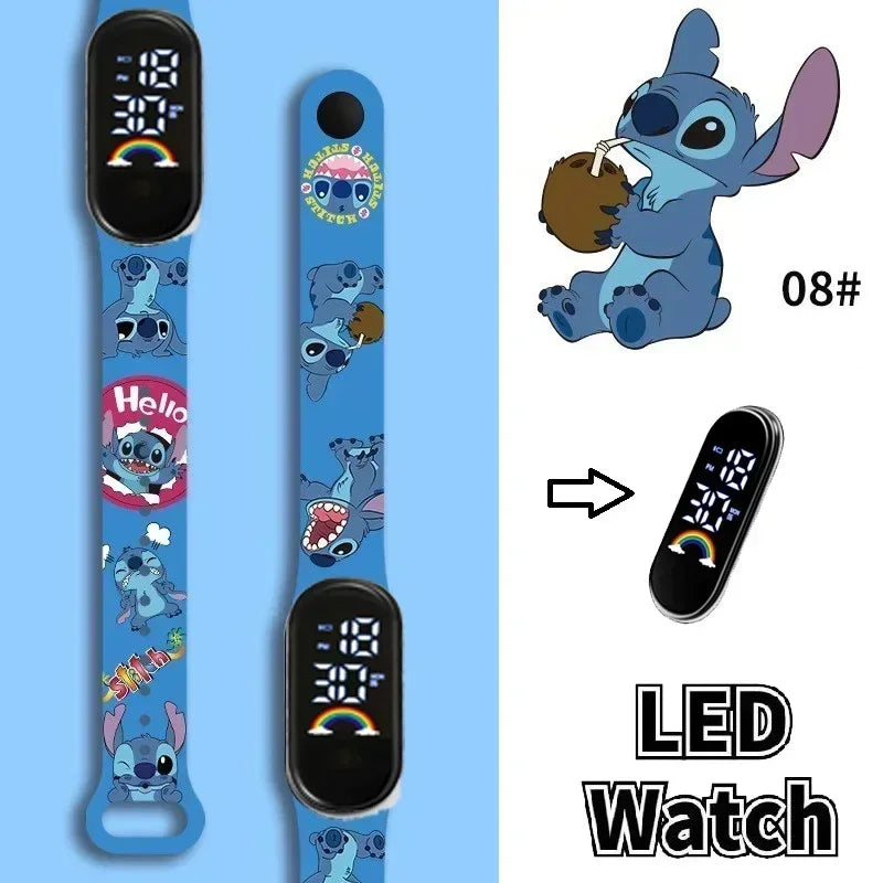Stitch Children Watches Girls Waterproof Sport Touch Screen Watch for Women Waterproof Digital Clock Bracelet Gifts