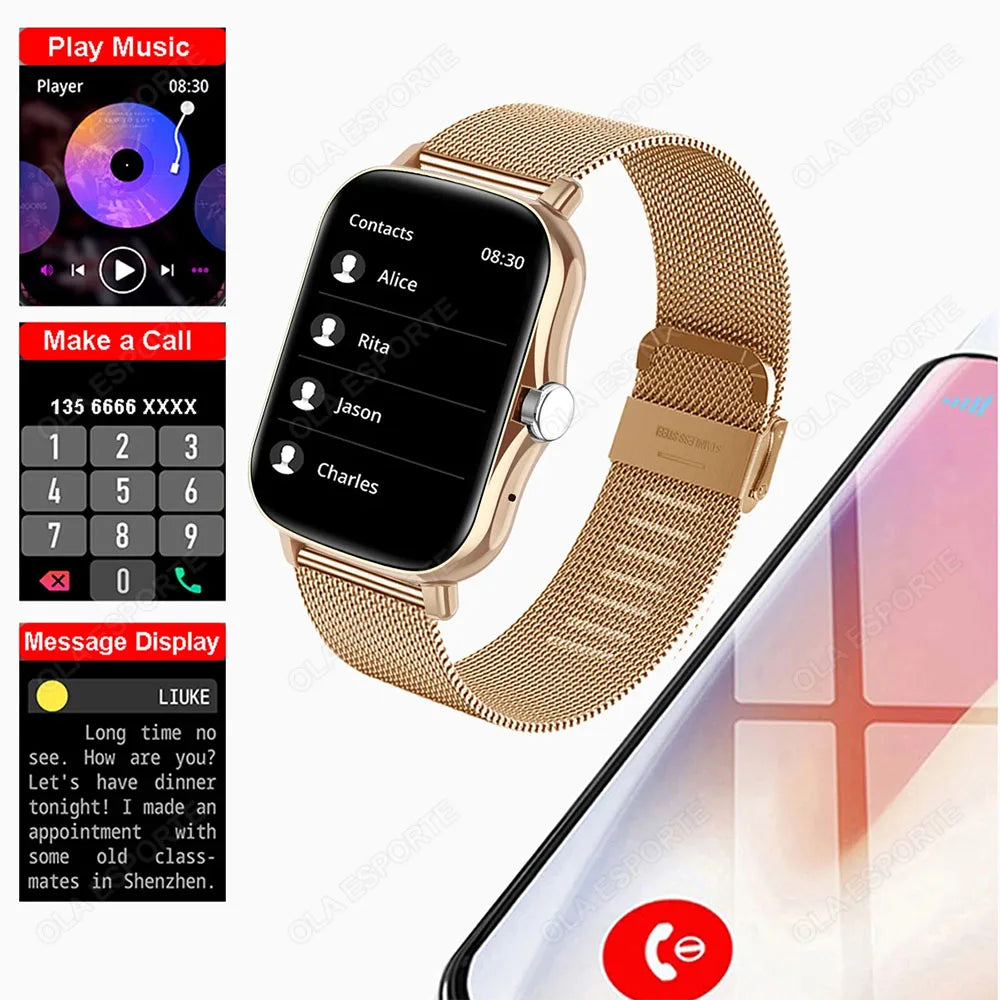 2025 New Smart Watch Men Women Gifts 1.83'' Full Touch Screen Sport Fitness Tracker Smartwatch Men BT Calls Digital smarthwhatch