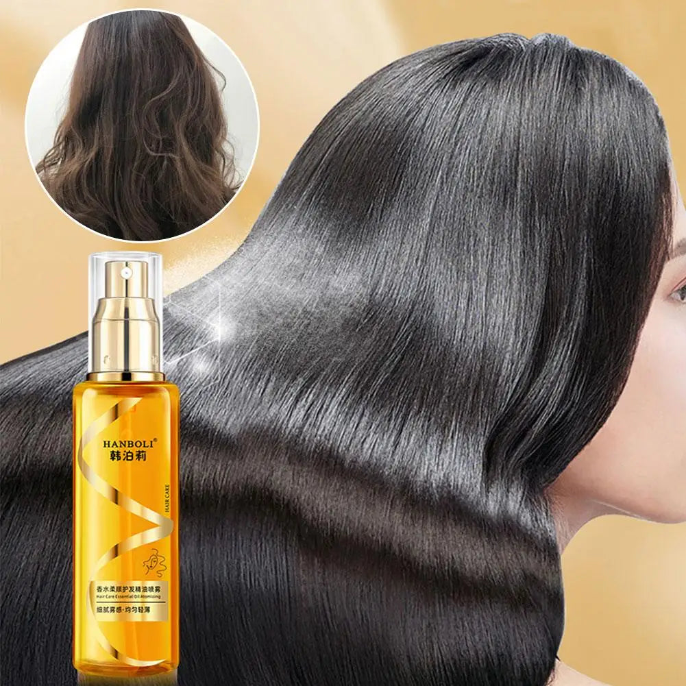 Hair Essential Oil Spray Long-lasting Light Soft Essential Oil Spray For Dry Frizzy Hair Leave-in Anti-static Hair Care
