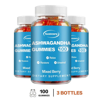 Ashwagandha Gummies - Improve Sleep, Relieve Stress, Support Immunity, Relaxation, Mood and Cognitive Health
