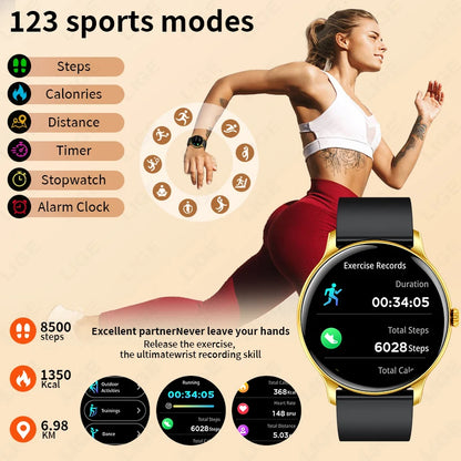 LIGE 2025 Bluetooth Call Full Touch HD Thin Screen Smart Watch Women IP68 Waterproof Watch Sport Fitness Tracker Smartwatch Men