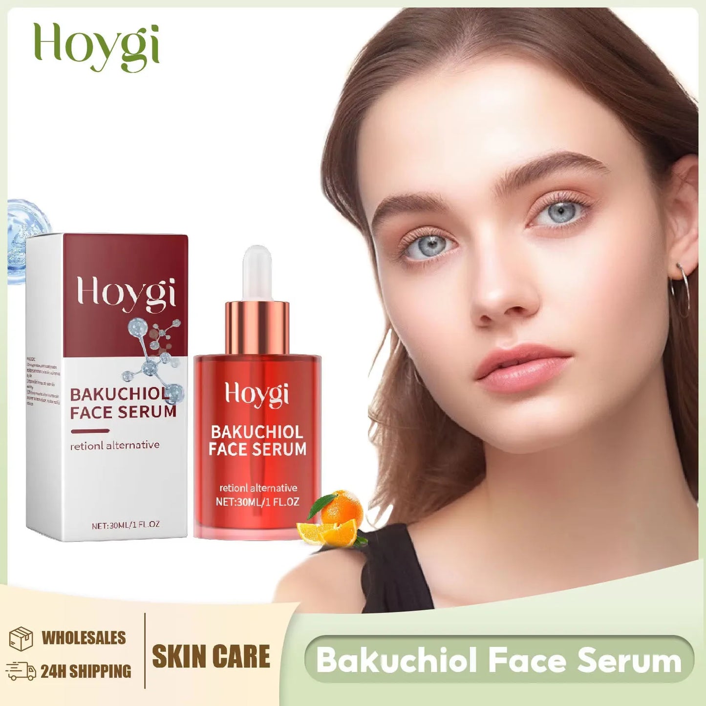 Bakuchiol Face Serum Anti Aging Lifting Firming Remove Fine Lines Skin Rejuvenation Brightening Hydrating Retinol Face Essence