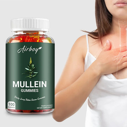 Mullein Gummies - Supports Respiratory Health, Maintains Lung Health, Aids Digestion, and Boosts Immunity