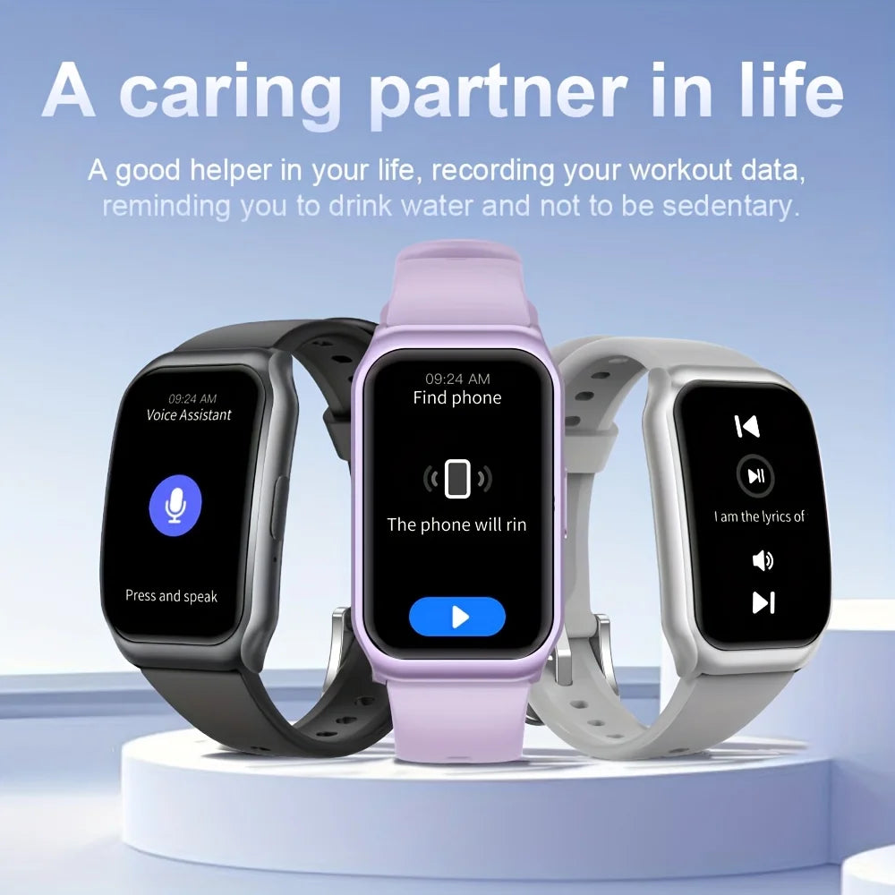 KESHUYOU Men's Smart Bracelet Bluetooth Talking 1.45" HD 170*320 Heart Rate Pedometer Sports Monitoring Woman Smart Watch