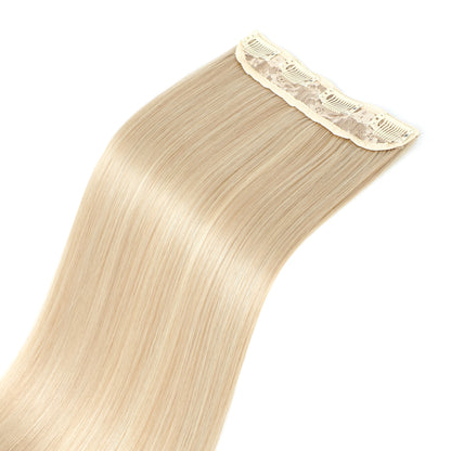 24Inchs Clips in Hair Extensions Long Straight Hairstyle Synthetic Blonde Black Hairpieces Heat Resistant False Hair