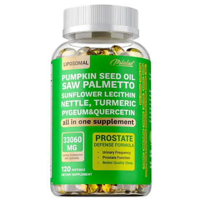 Prostate Support for Adult Men - Reduce Toilet Trips, Improve Sleep, Bladder Control, Relieve Hair Loss, Promote Hair Growth