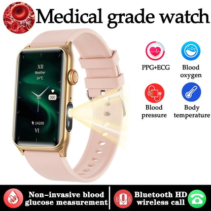 2025 New Medical Grade Health Monitoring Smartwatch Blood Oxygen Blood Pressure BT Call Women's Health smart Watch