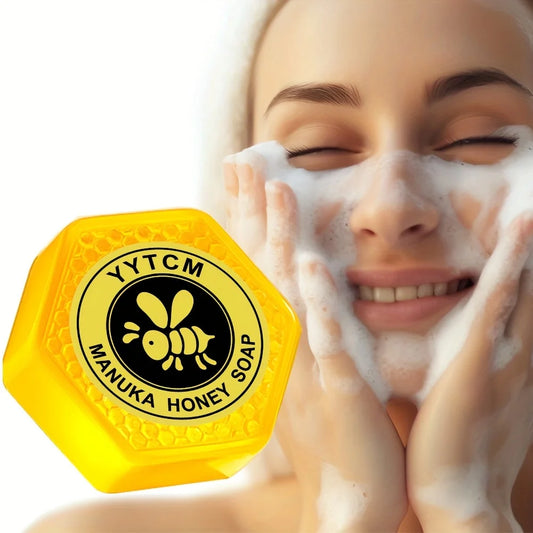 Manuka Honey Soap, Moisturizing and Hydrating Handmade Bath Soap, Cleansing Face, Body, and Hand Soap 65g (2.29oz)