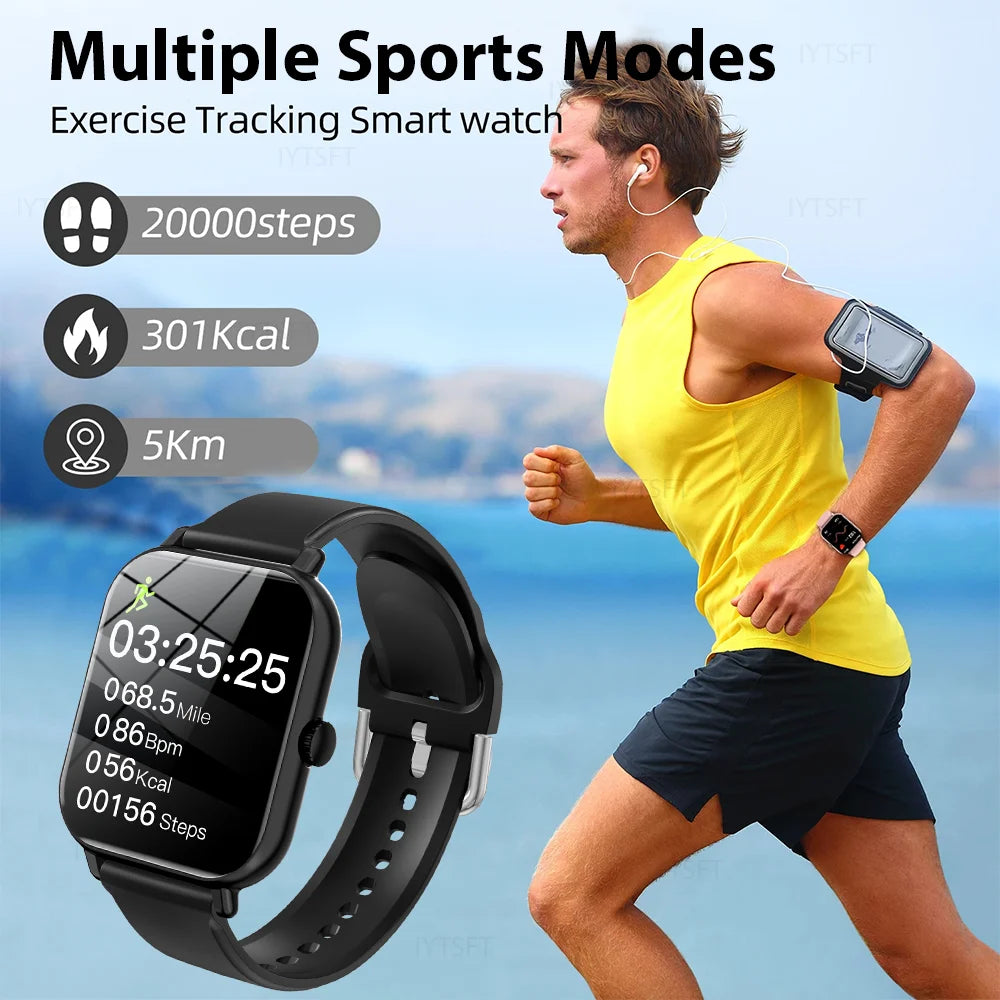 KESHUYOU 2025 New Smart Watch Men Women Full Touch Screen Heart Rate Tracker Bluetooth Talking Sports Smart Watch Holiday Gift