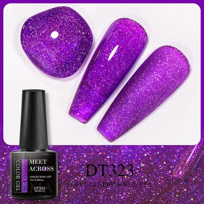 7ML Wine Red Gel Nail Polish Christmas Red Glitter Semi Permanent Varnish Nail Supplies Soak Off UV LED Nail Art Gel Polish DIY