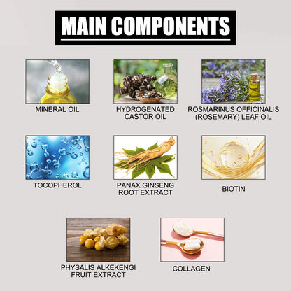 Ouhoe 30ml Collagen Hair Growth Oil for Thinning Hair Anti Hair Loss Deep Nourishing Serum Promotes Regrowth Reduces Shedding