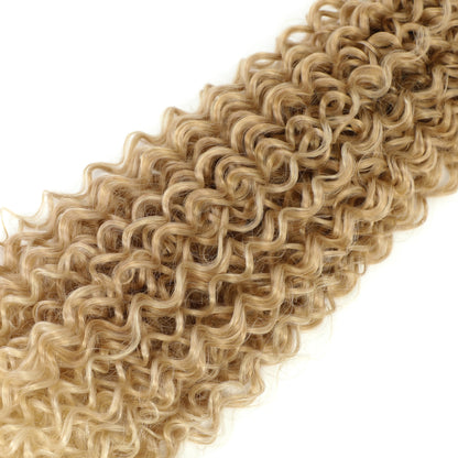26 Inches Blond 27/613 Synthetic Water Wave Curly Bundles Hair Extensions Natural High Temperature Fake Hair Weavings Afro Curls