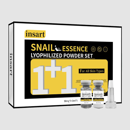 Anti-Aging Snail Essence Lyophilized Powder Set for Wrinkle Removal Hydrating Firming Skin Brighten Face Serum Korean Cosmetics