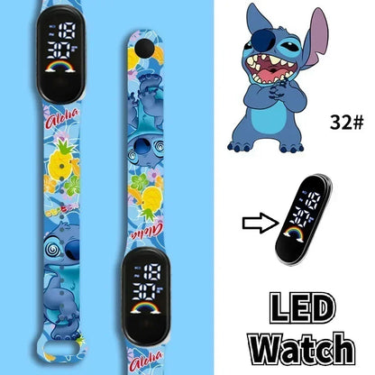 Stitch Children Watches Girls Waterproof Sport Touch Screen Watch for Women Waterproof Digital Clock Bracelet Gifts