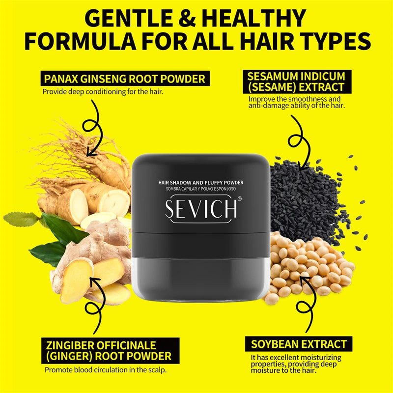 SEVICH Hairline Powder Hair Fluffy Powder Waterproof Hair Concealeroil Control Instant Increase Hair Volume Hair Styling Powder