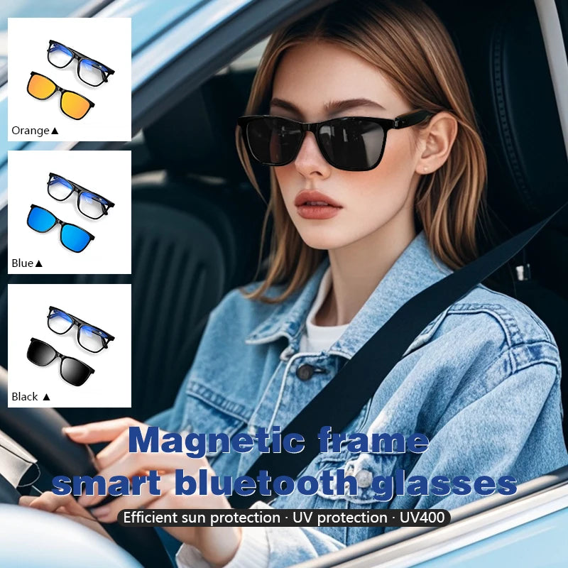GS05 Smart Bluetooth Music Glasses forMen Women withOutdoor home dual-use Touch Voice UV400 Polarized Lens Smart glasses for men