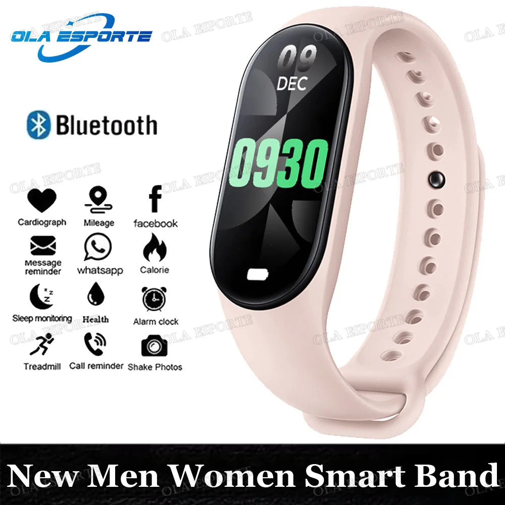 Sports Smart Watch Music Control Fitness Calorie Track Bracelet Phone Information Remind Steps Bluetooth Smart Watches M8 Band