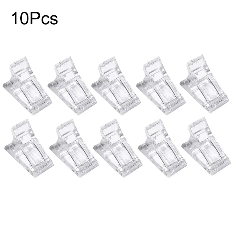 1/5/10Pcs Acrylic Nail Clip Transparent Gel Building Tips Clips Finger Nail Polish Extension UV Clamps Manicure Art Builder Tool