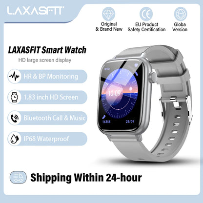 LAXASFIT New Smart Watch Bluetooth Talk Man Woman Smartwatch 100+ Sports Functions Fitness Bracelet Customized Dial Smart Watch