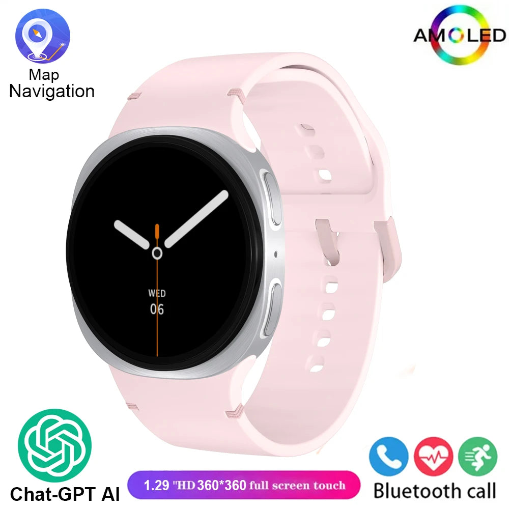 New Watch 8 Mini GPS Track Smart Watch For Men Women Health Sport AMOLED Heart Rate Bluetooth Call Waterproof Smartwatches 2025
