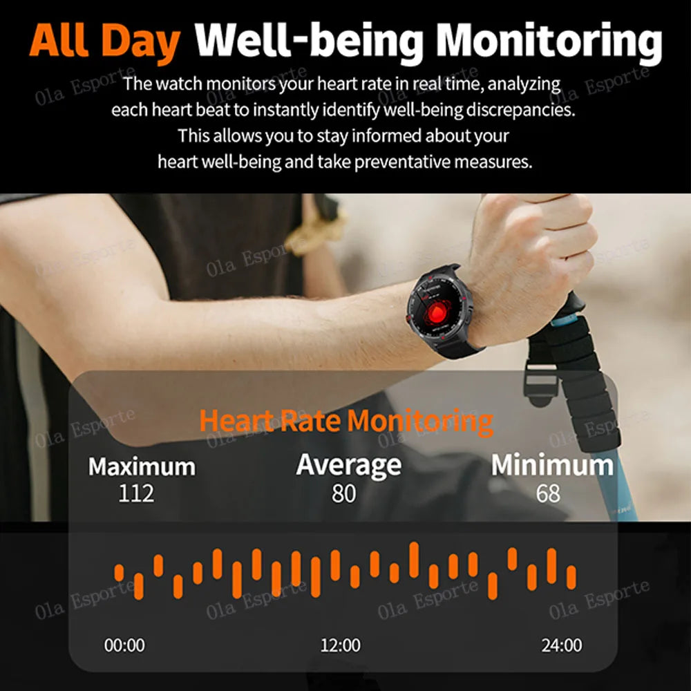 T-Rex 3 Military 1000mAh Battery Smart Watch 10ATM Waterproof GPS Track Compassr Bluetooth Call AMOLED Men Swim Sport Smartwatch