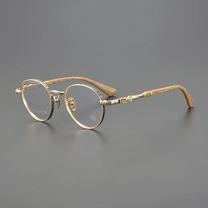 Eyeglass Frame For Women Reading Glasses Designer Luxury Brand Prescription Fashion Titanium Men Retro Round Optical Eyewear