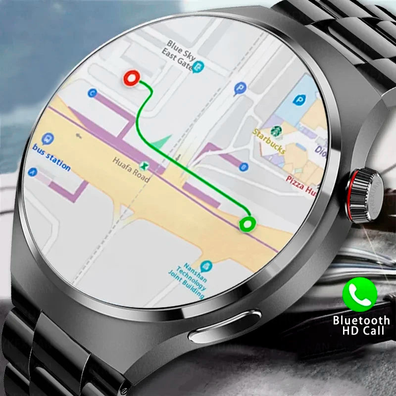 2025 New Watch4 Pro Men Smart Watch 360*360 AMOLED Screen Heart Rate Bluetooth Call IP67 Waterproof Men's Smartwatch For Android