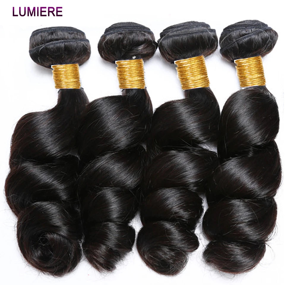 8-40 Inchs Loose Wave Bundles Brazilian Human Hair Weave Bundles 1/3/4 Bundles Deal Top Quality Human Hair Extensions Wholeasle