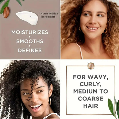 Black Castor Oil Hair Conditioner,Ultra-Moisturizing & Curl-Defining Treatment for Dry, Curly Hair | Detangles, Repairs Damage