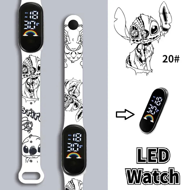 Stitch Children Watches Girls Waterproof Sport Touch Screen Watch for Women Waterproof Digital Clock Bracelet Gifts