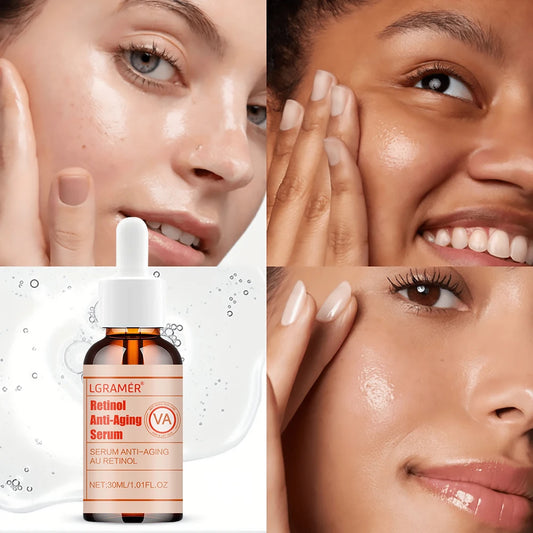 LGRAMER Retinol Facial Essence Anti-aging, Freckle Removal, Wrinkle Reduction and Whitening Suitable for All Skin Types