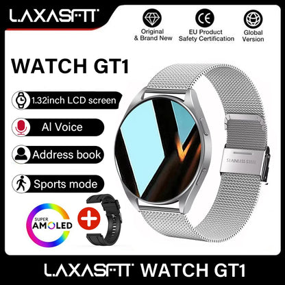 LAXASFIT Smart Watch Full Touch Screen Sport Fitness Watches BT Call Digital Smart Watch Wristwatch For Men Women Gift 2024 New