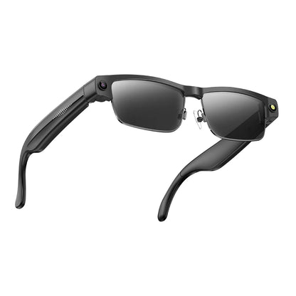 AI Smart Glasses Voice Assistant Camera Glasses Built-in Mic & Speakers Audio Glasses for Office Music Answering Calls