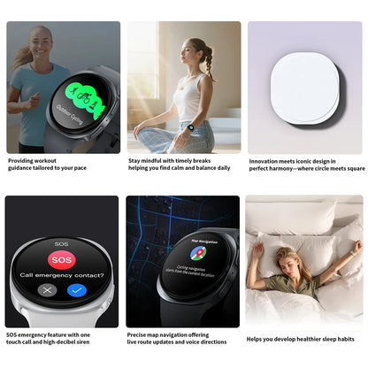 New Watch 8 Mini GPS Track Smart Watch For Men Women Health Sport AMOLED Heart Rate Bluetooth Call Waterproof Smartwatches 2025