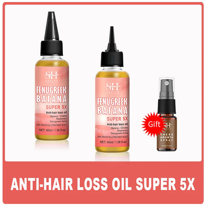 Super Fast 5x Hair Growth Oil Fenugreek Anti-Hair Loss Oil Rosemary Hair Regrowth Chebe Batana Butter  Amla Oils For Men Women